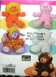 4222 FLEECE LOOPY PUPPY, LAMB, BEAR ,LION,  CAT PATTERN
